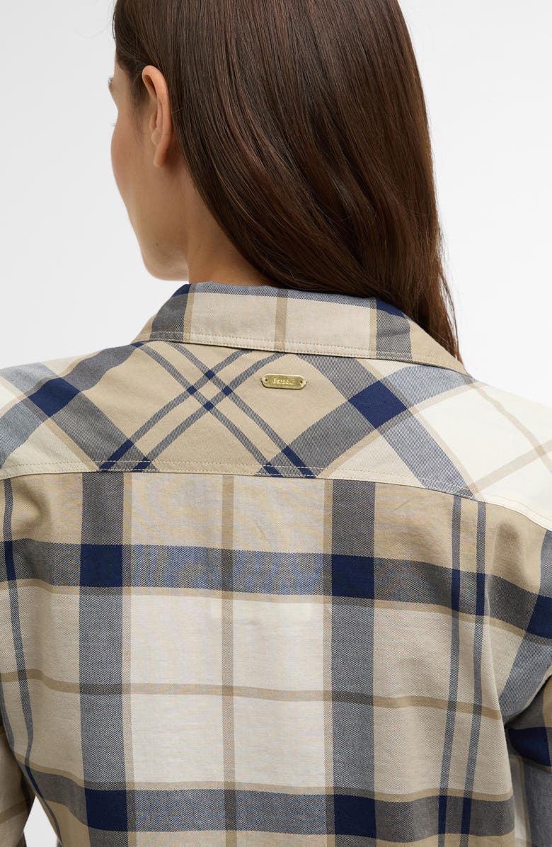 Barbour Bredon Tartan Cotton Button-Up Shirt, Alternate, color, Dress Navy Tartan