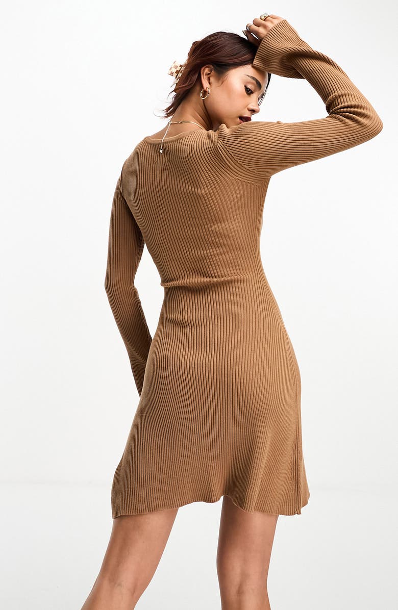 ASOS DESIGN Long Sleeve Fit & Flare Sweater Dress, Alternate, color, 