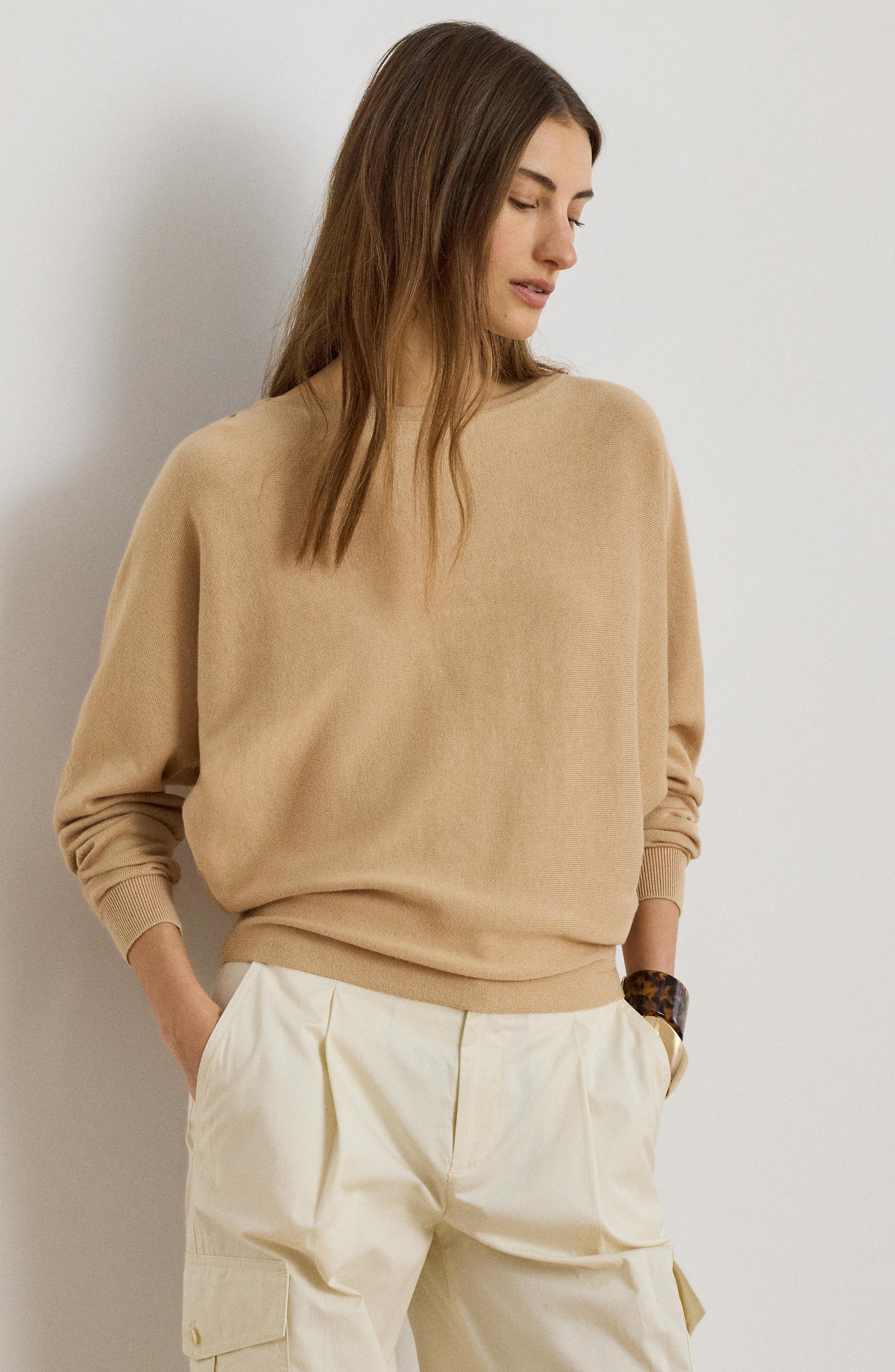 Boat Neck Cotton & Modal Sweater - image 2