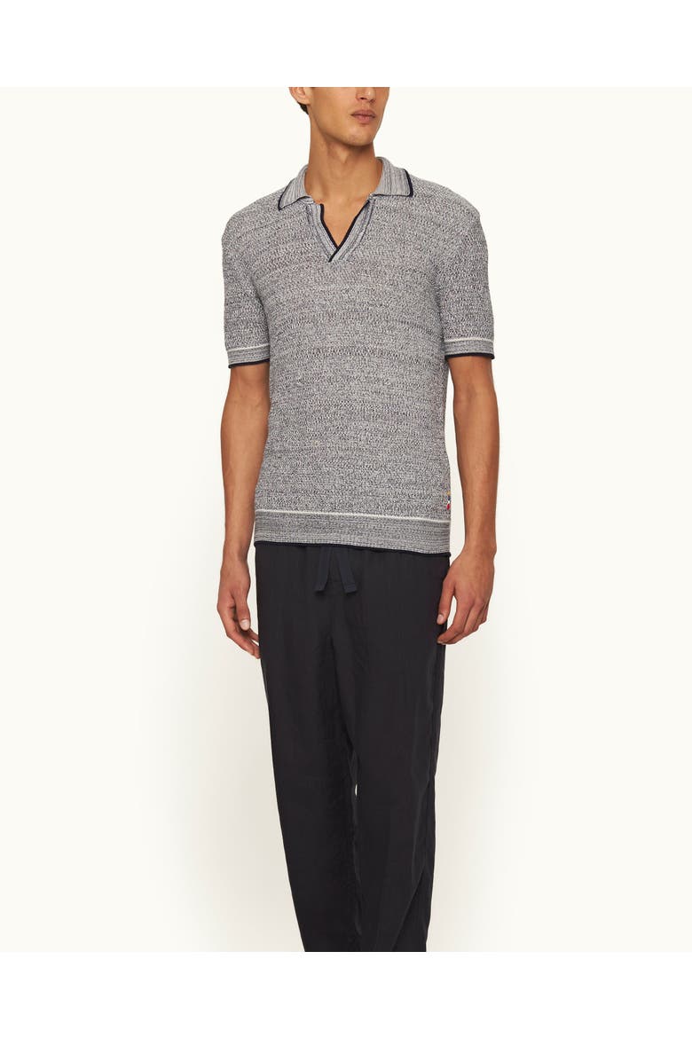 Horton Tailored-Fit Polo Shirt, Main, color, Night Iris/White Sand