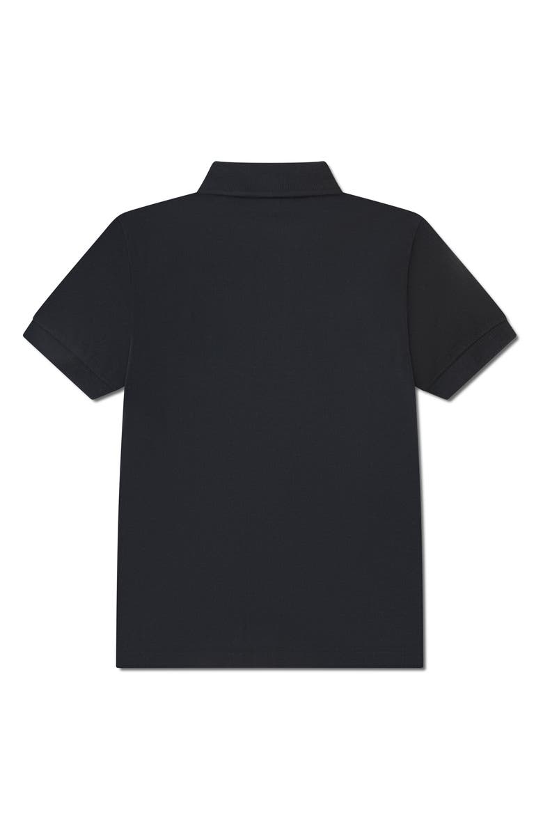 Lacoste Kids' Solid Cotton Piqué Polo, Alternate, color, Noir