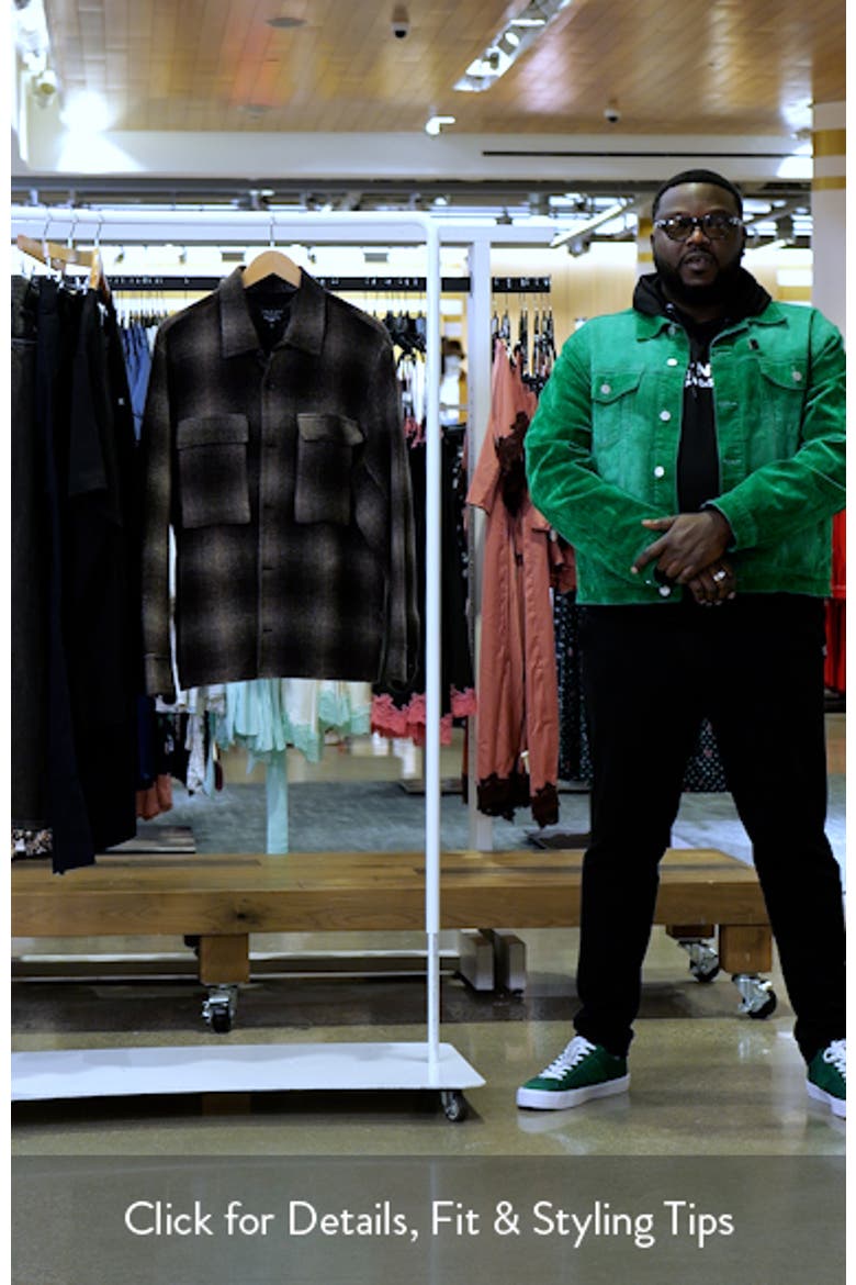 Austin Plaid Wool Blend Flannel Button-Up Shirt Jacket video