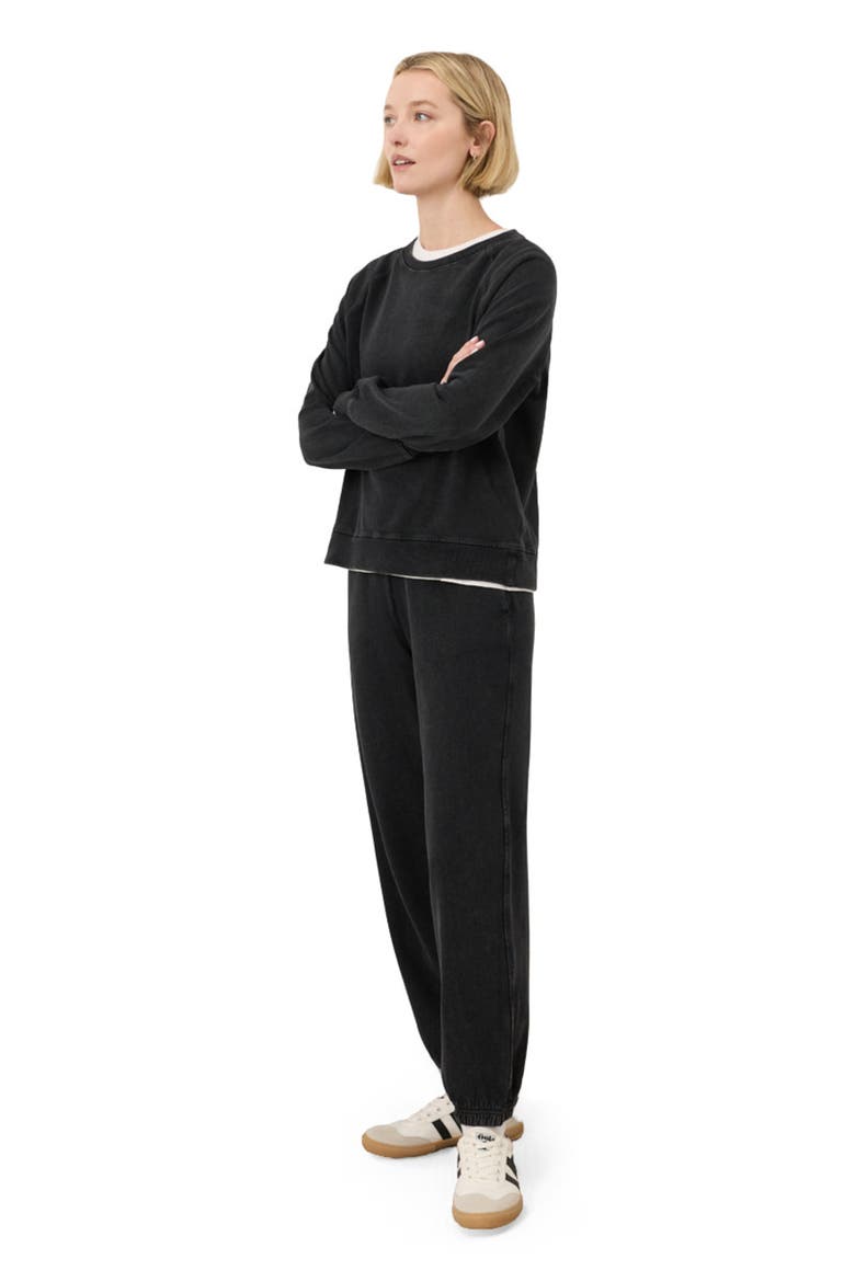 Organic Cotton Weekends Relaxed Sweatpant, Alternate, color, Washed Black