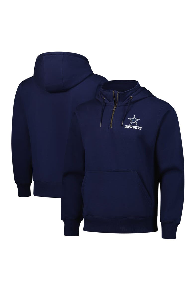 Unisex Dunbrooke  Navy Dallas Cowboys Defender Quarter-Zip Hoodie, Main, color, Navy