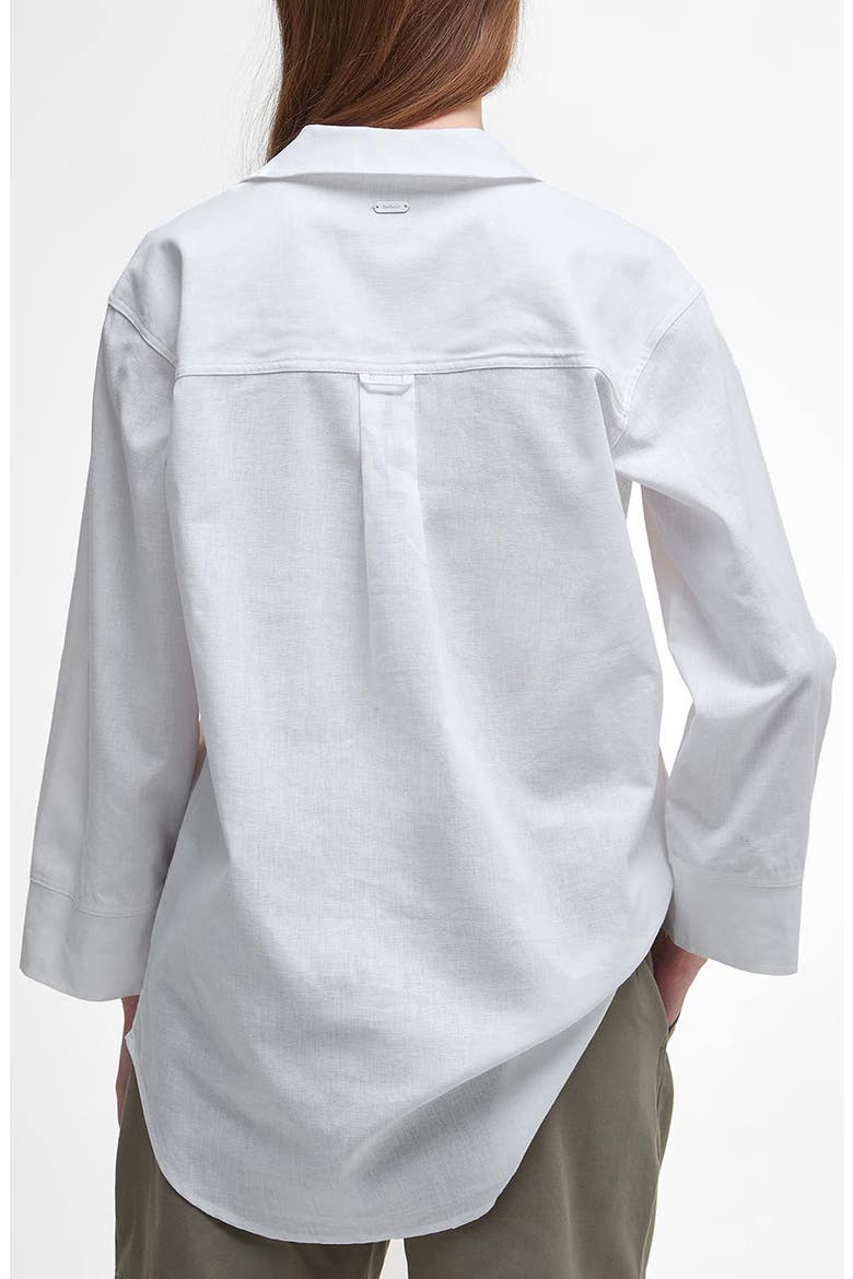 Cecile Cotton & Linen Shirt, Alternate, color, WHITE