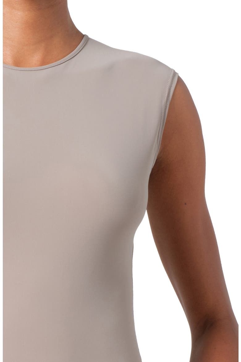 Aura Cap Sleeve Bodysuit, Alternate, color, ALUMINUM