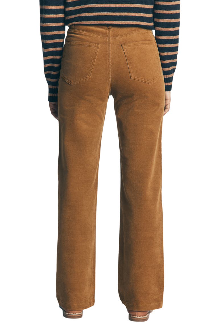 High Waist Corduroy Straight Leg Jeans, Alternate, color, GINGERBREAD