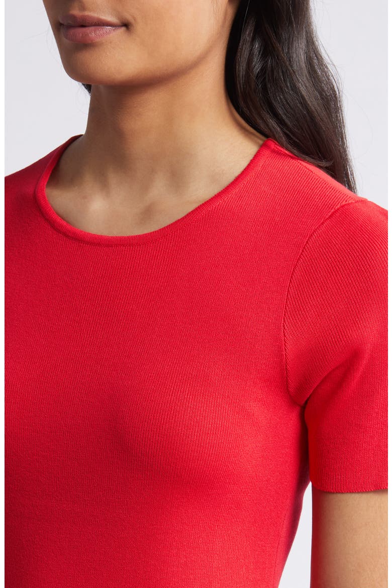 Short Sleeve Sweater, Alternate, color, GRENADINE