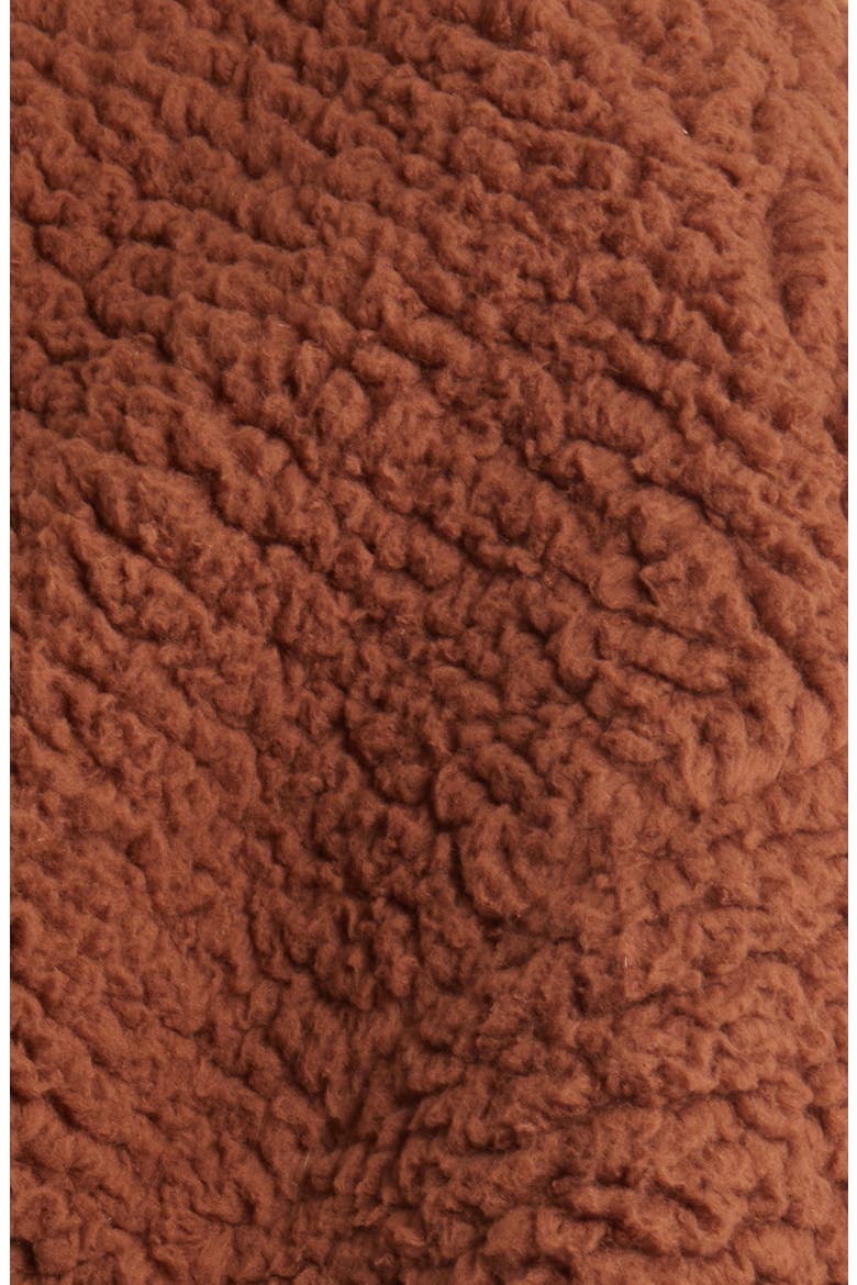 High Pile Fleece Zip-Up Jacket, Alternate, color, BROWN KONA
