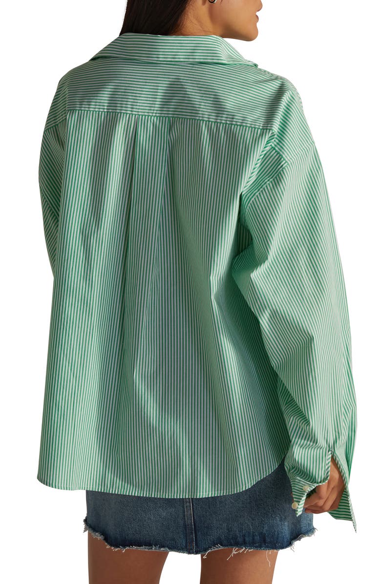 Favorite Daughter The Ex-Boyfriend Stripe Cotton Shirt, Alternate, color,