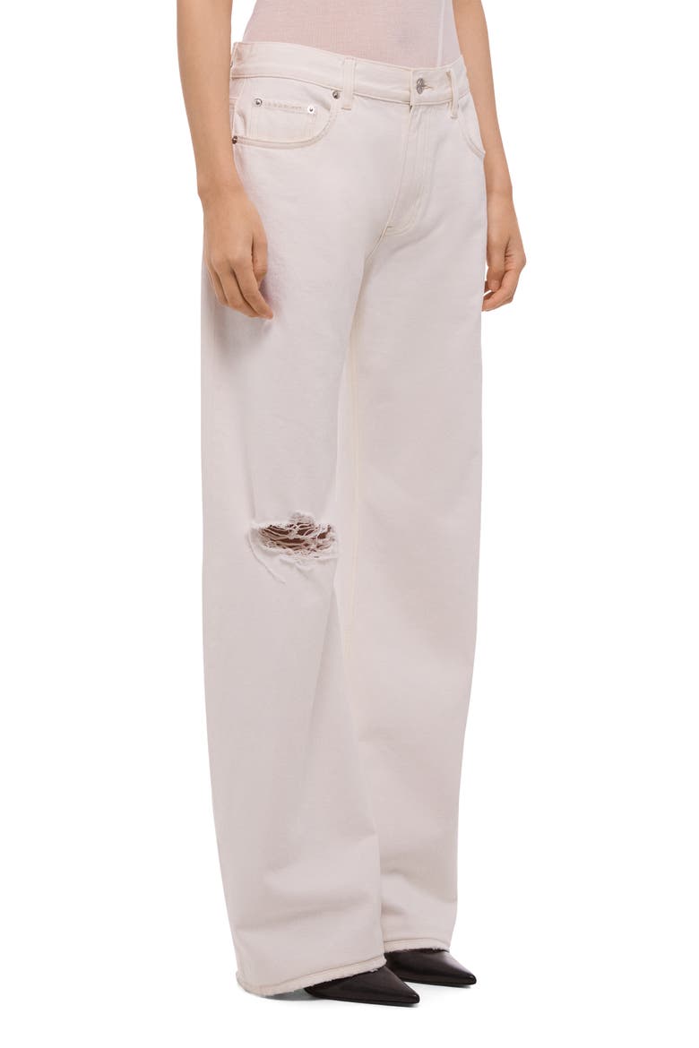 Ripped Bootcut Jeans, Alternate, color, MATTE WHITE - STC