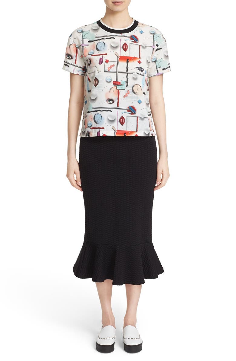 Opening Ceremony Textured Midi Skirt, Alternate, color, 
