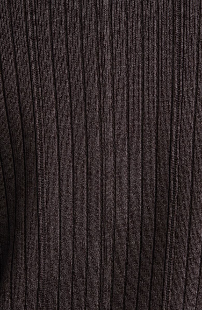 ST. JOHN Flatback Rib Sheath Sweater Dress, Alternate, color, Mocha