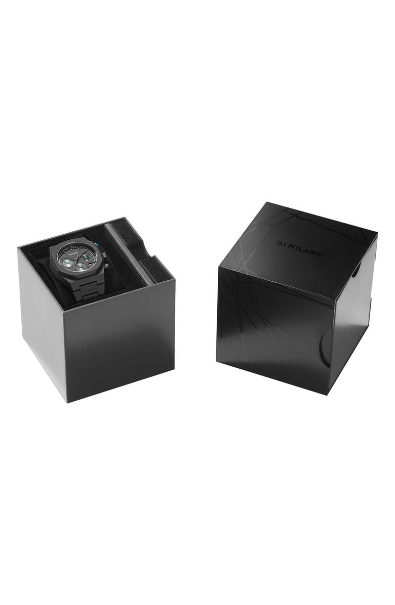 D1 Milano Polychrono Bracelet Watch, 40.5mm, Alternate, color, Black