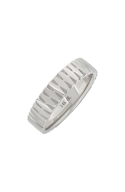 Bony Levy Men's 14K Gold Band Ring in 14K White Gold 