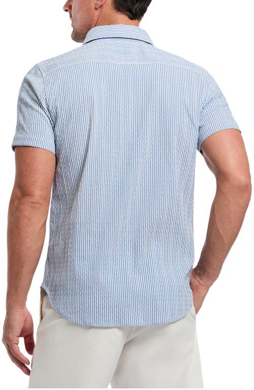Robert Graham Fornillo Classic Fit Stripe Short Sleeve Button-up Shirt In Blue