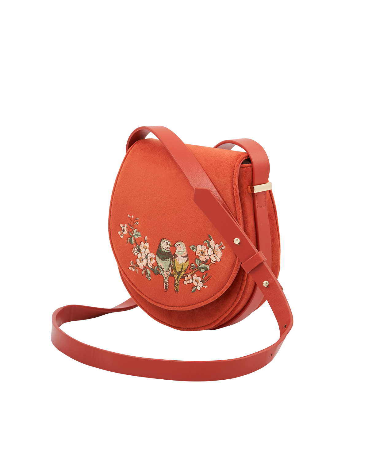 Fable England Lovebirds Saddle Bag, Alternate, color, Rust Red