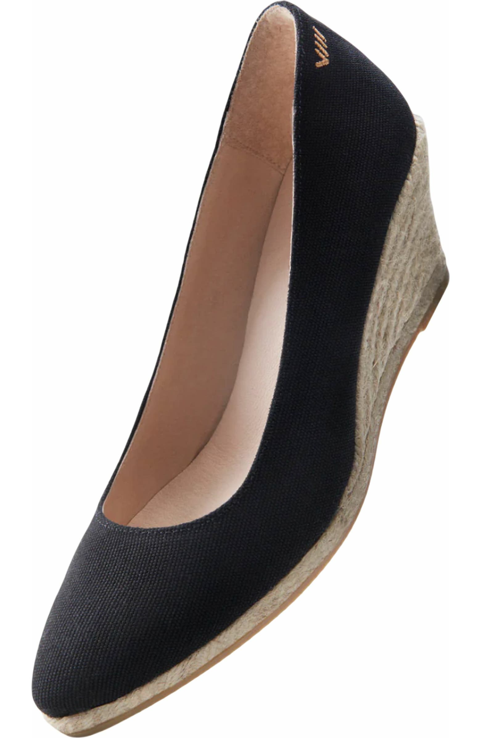 VISCATA Roses Canvas U Cut Espadrille Wedges | Nordstrom