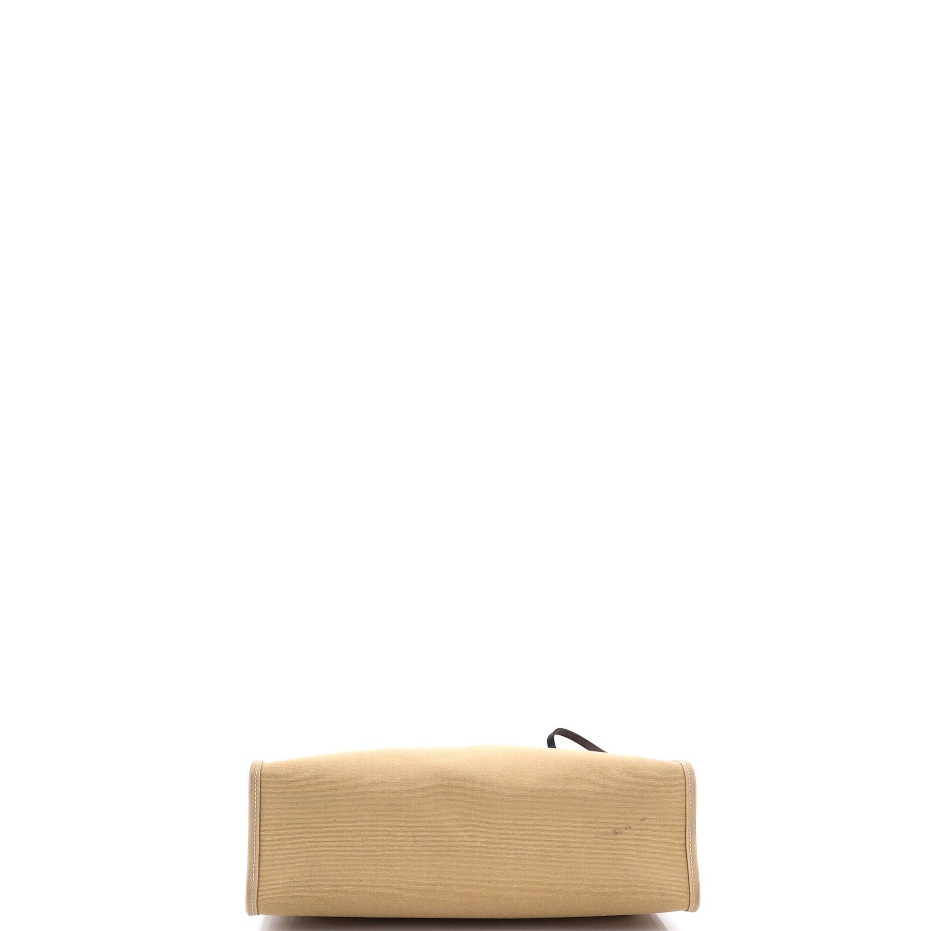Pre-Owned Hermes Herbag Zip Leather and Toile 31, Alternate, color, Trench