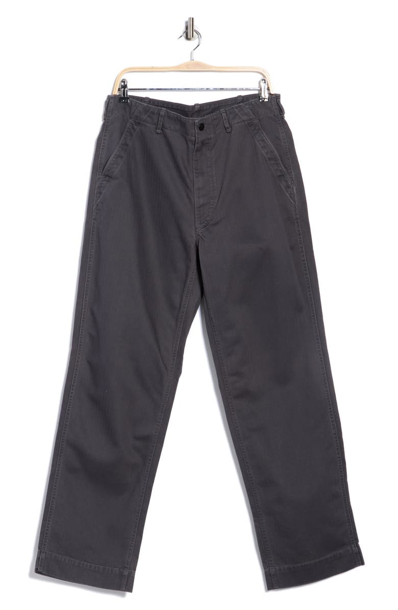 BUCK MASON Herringbone Twill Straight Leg Pants, Alternate, color, Mineral Grey