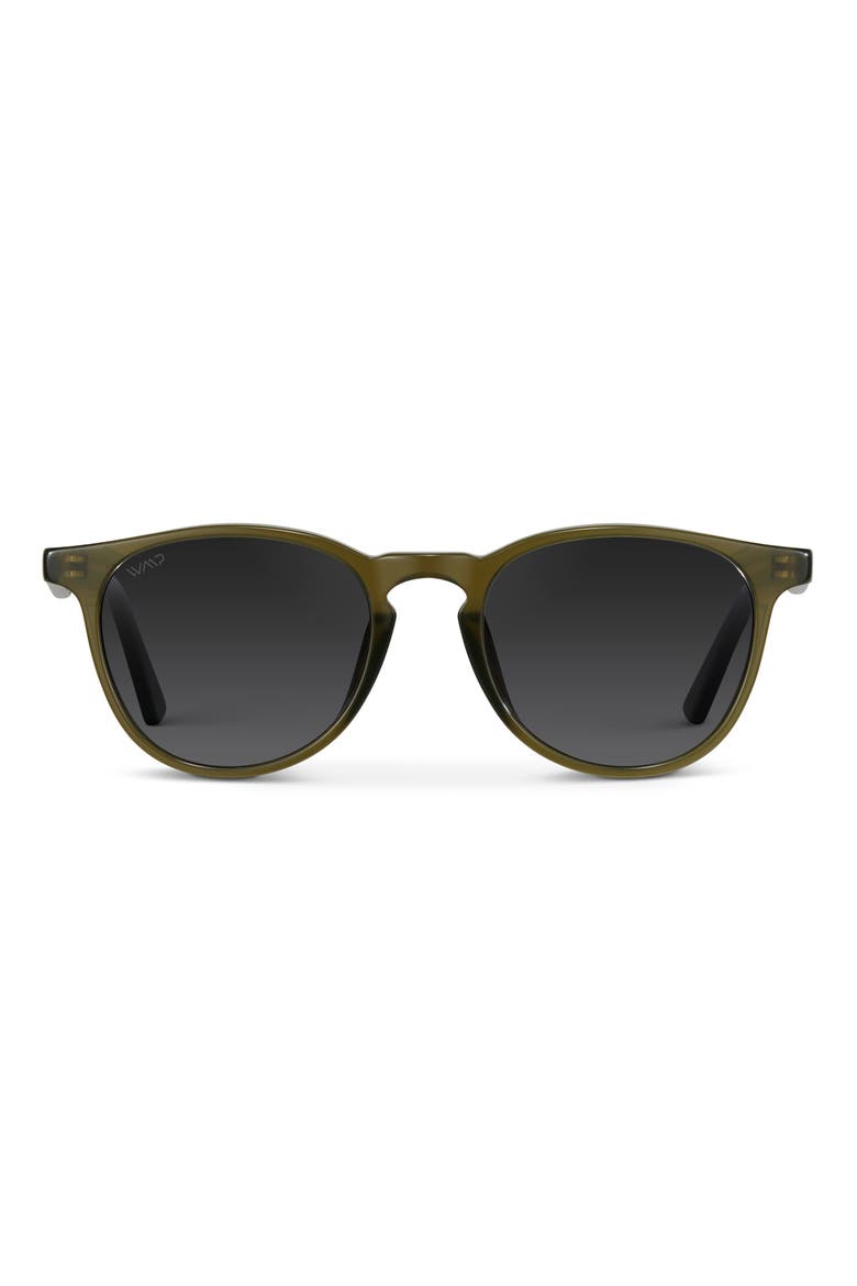 Rowan - 52mm Round Polarized Sunglasses, Main, color, Saguaro Green