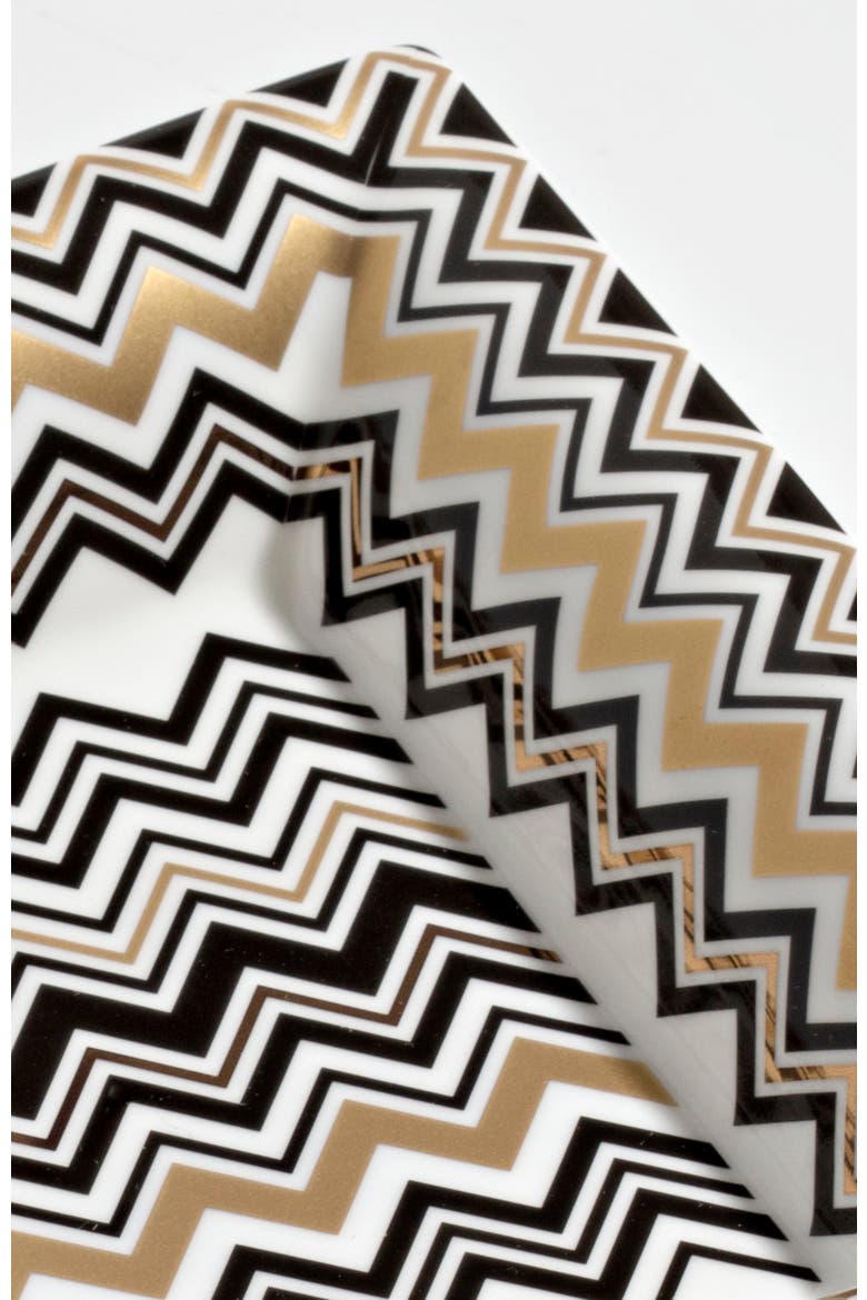 Tray ZIG ZAG Rectangular Large in Luxury Box Gold 8.5" x 6.75", Alternate, color, Multicolor