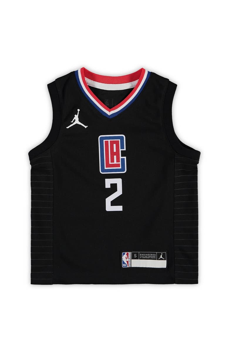 Jordan Brand Preschool Jordan Brand Kawhi Leonard Black LA Clippers 2020/21 Fast Break Replica Jersey - Statement Edition, Alternate, color, Black