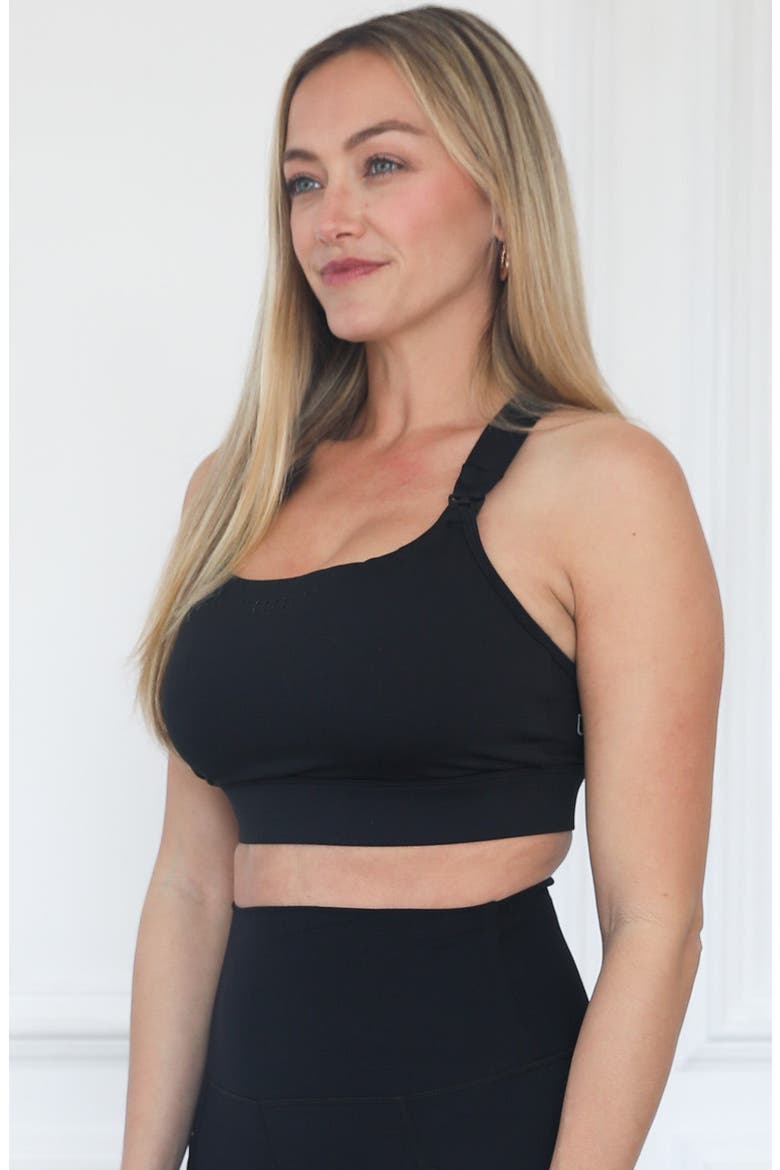 Venice 5 Ultimate Support Full Coverage Nursing and Pumping Sports Bra, Alternate, color, Noir