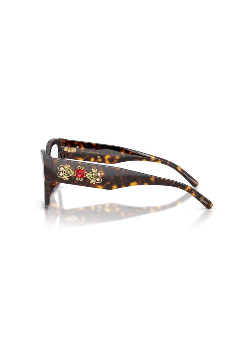 Dolce&Gabbana 51mm Butterfly optical glasses, Alternate, color, Tortoise