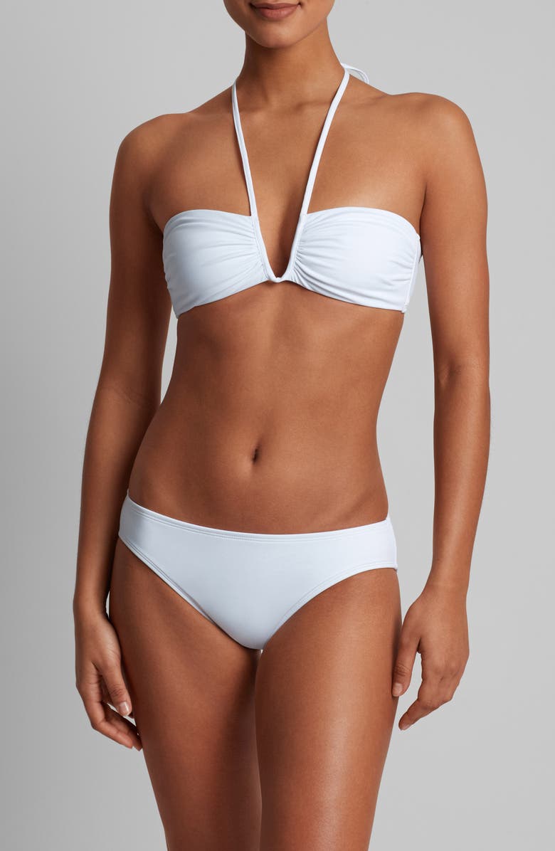 Lauren Ralph Lauren Shirred V-Wire Bikini Top, Alternate, color, White
