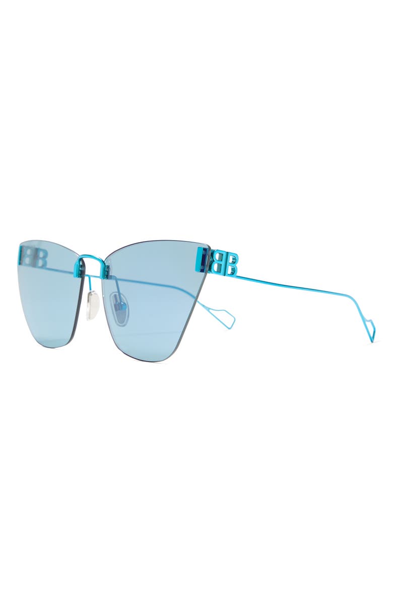 Balenciaga 63mm Cat Eye Sunglasses, Alternate, color, Light Blue Light Blue