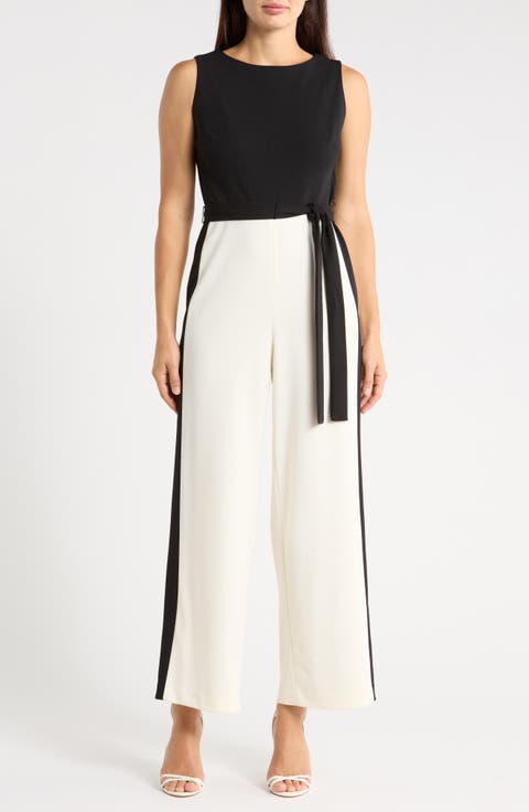 Tie Waist Wide Leg Jumpsuit