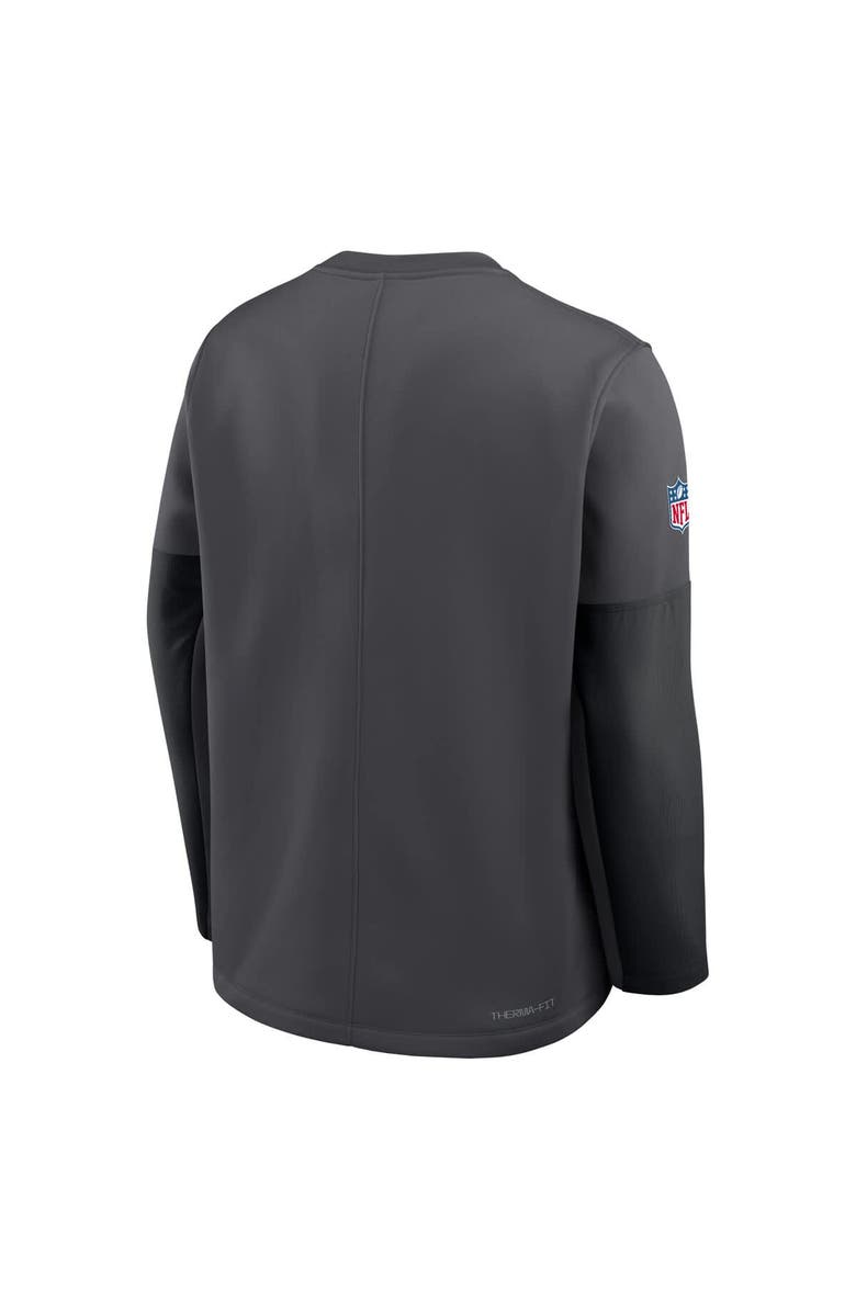 Nike Men's Nike Anthracite Dallas Cowboys Sideline Coach Therma-FIT Long Sleeve T-Shirt, Alternate, color, Anthracite