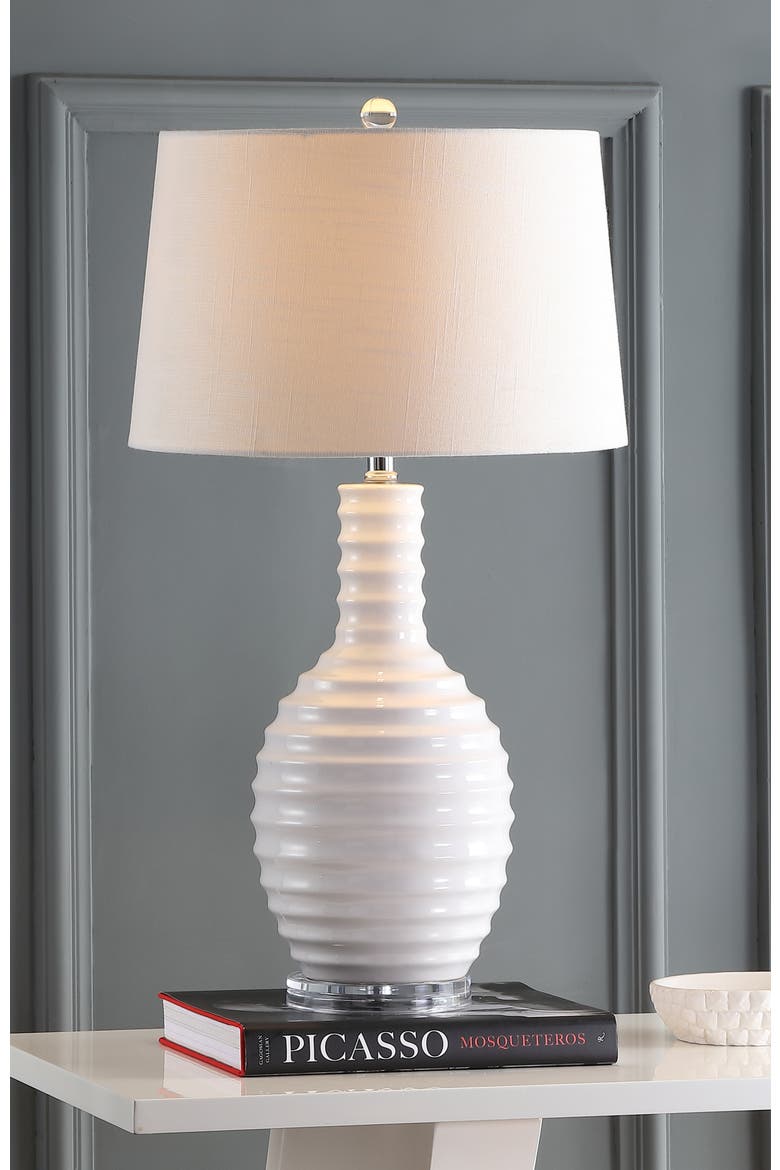 Dylan 29.5" Ceramic LED Table Lamp, Alternate, color, White