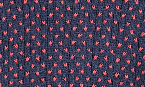 Marine Layer Alma Heart Stitch Crewneck Sweater In Blue