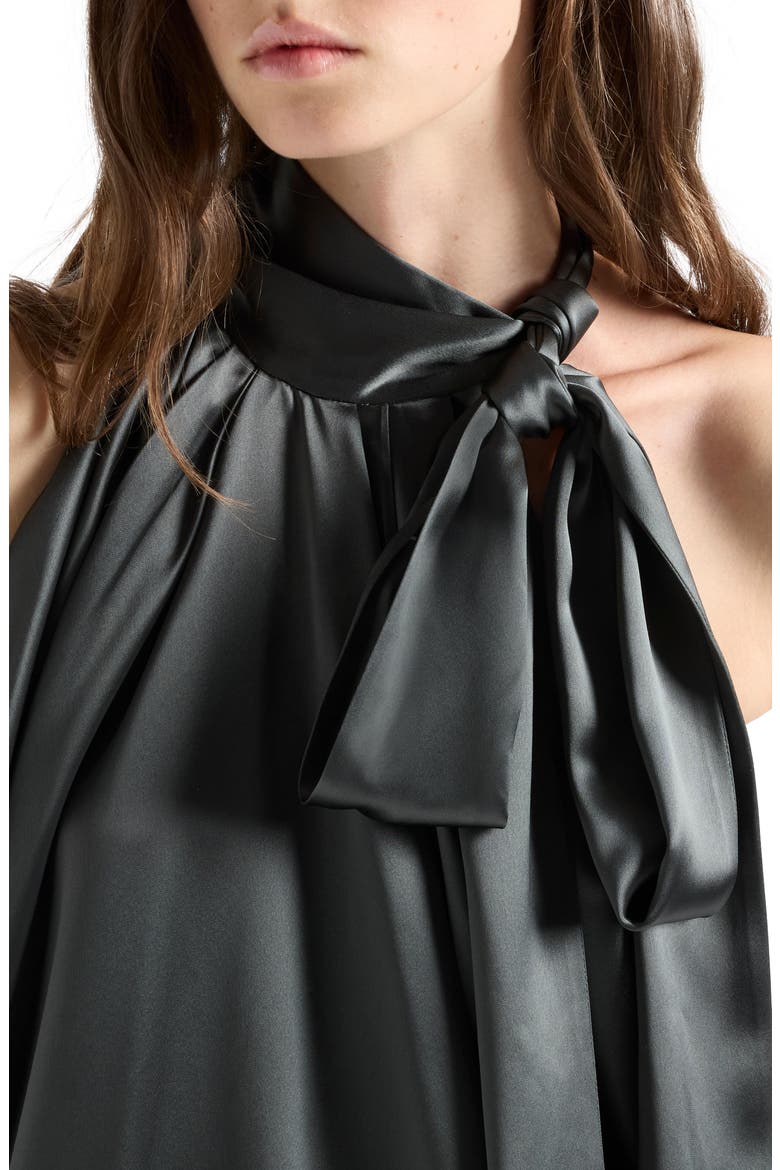 Petal Satin Minidress, Alternate, color, SATIN QUICKSILVER