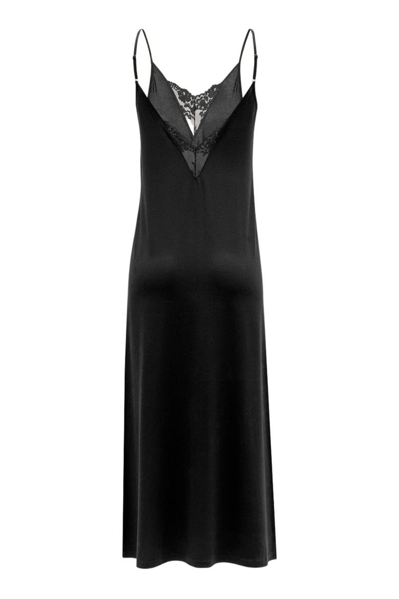 Diletta Women's Nightdress, Alternate, color, Black
