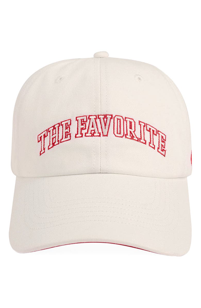 Favorite Daughter Favorite Heart Embroidered Cotton Twill Baseball Cap, Alternate, color, Natural
