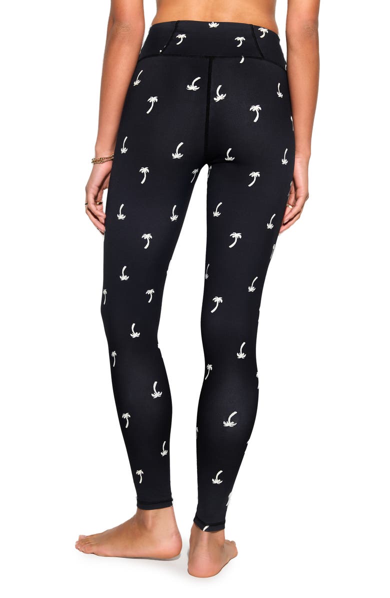 Spiritual Gangster Throwing Shade Lotus Leggings, Alternate, color, Black