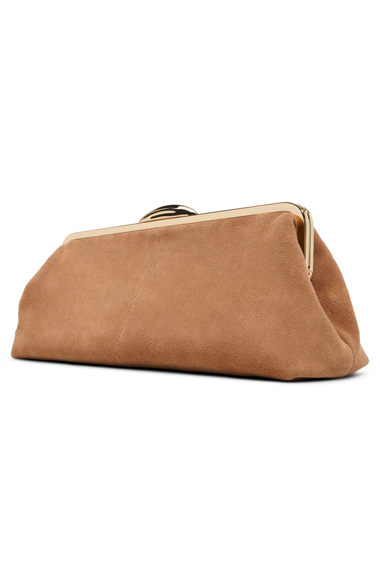 Celeste Leather Clutch, Alternate, color, ANTIQUE BROWN