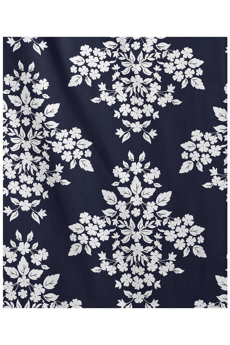 700 Thread Count Luxe Sateen Egyptian Cotton No Iron Bed Pillow Sham, Alternate, color, Deep Sea Navy/White Floral