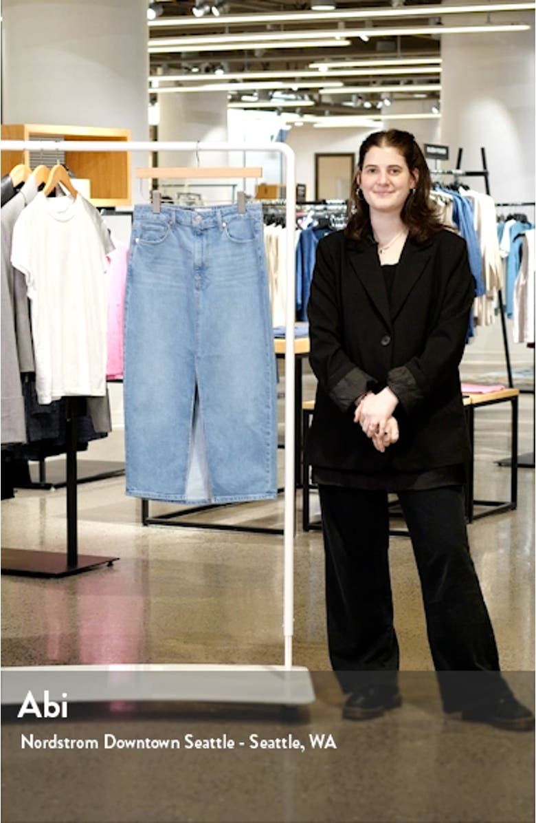 Angela Denim Midi Skirt, sales video thumbnail