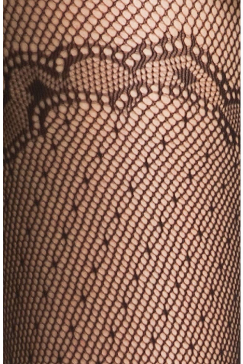 'Ladylike Texture' Tights, Alternate, color, BLACK
