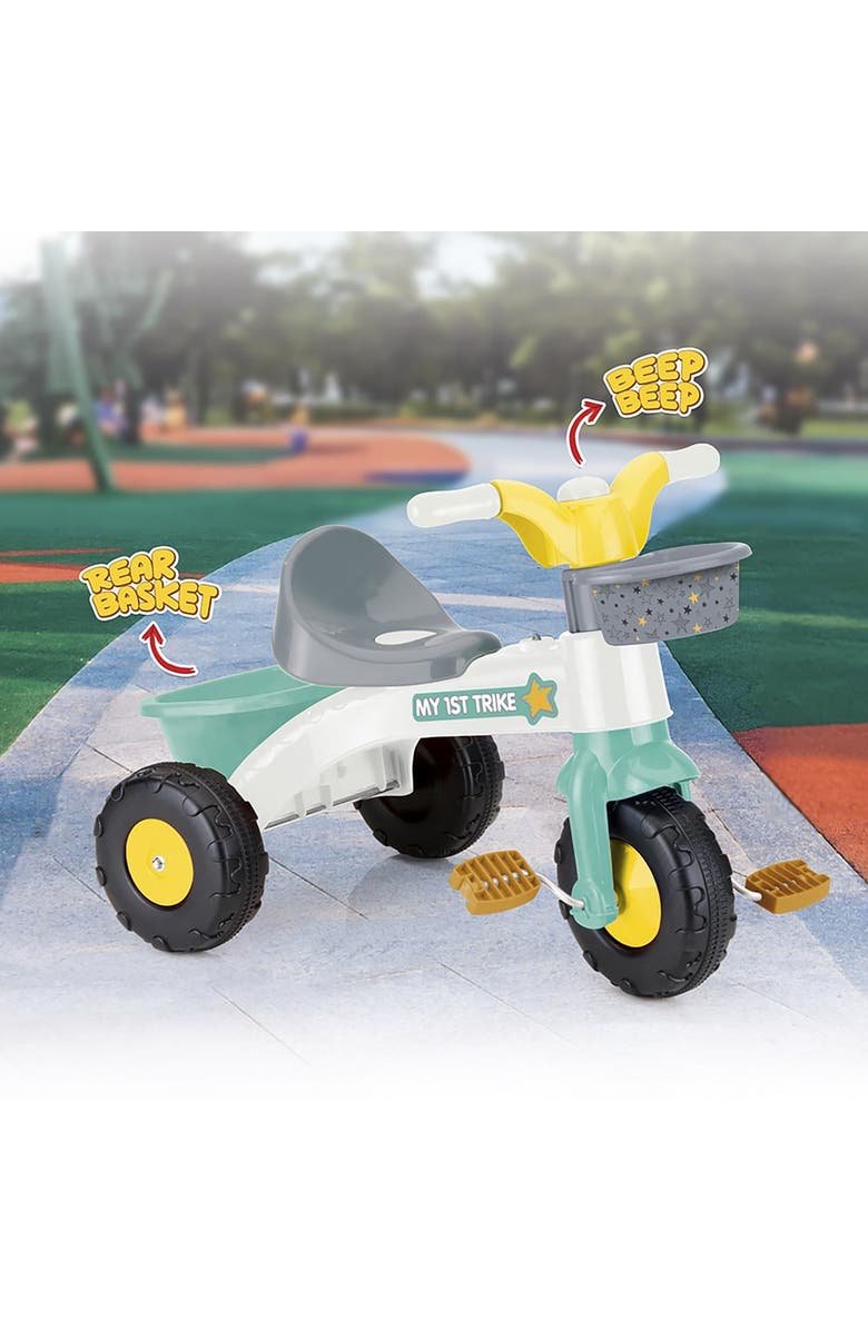 Dolu My First Trike White, Green, Yellow Ages 2+, Alternate, color, Multicolored
