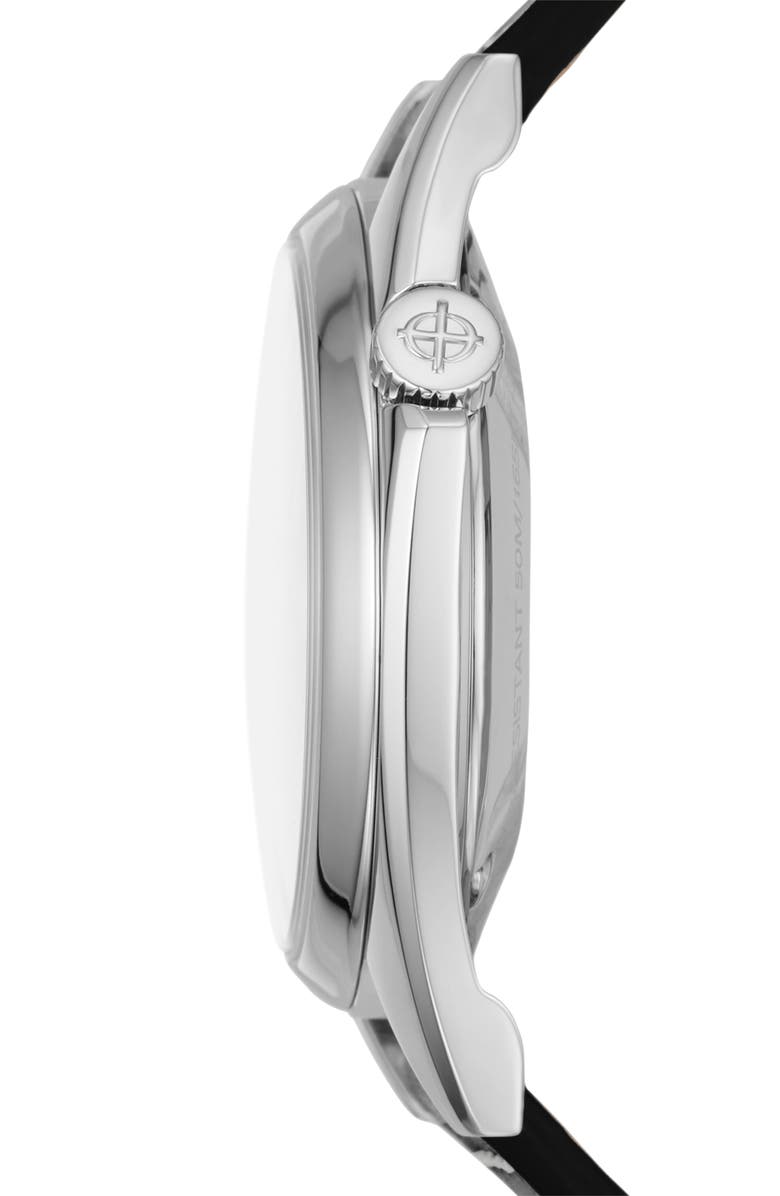 Zodiac Dress Olympos Automatic Leather Watch, 37.5mm, Alternate, color, 