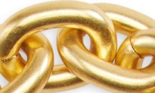 Clare V . Shortie Chain Strap In Vintage Gold