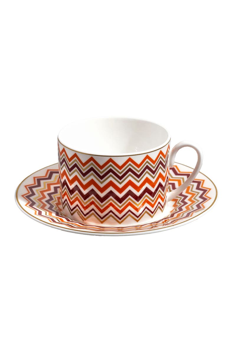 Missoni Tea Cup & Saucer Set Of 6 In Luxury Box, Alternate, color, Multicolor 3