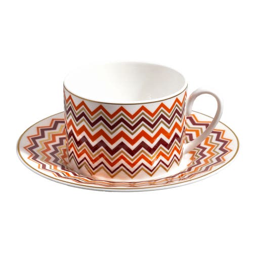 Missoni Tea Cup & Saucer Set Of 6 In Luxury Box In Multi