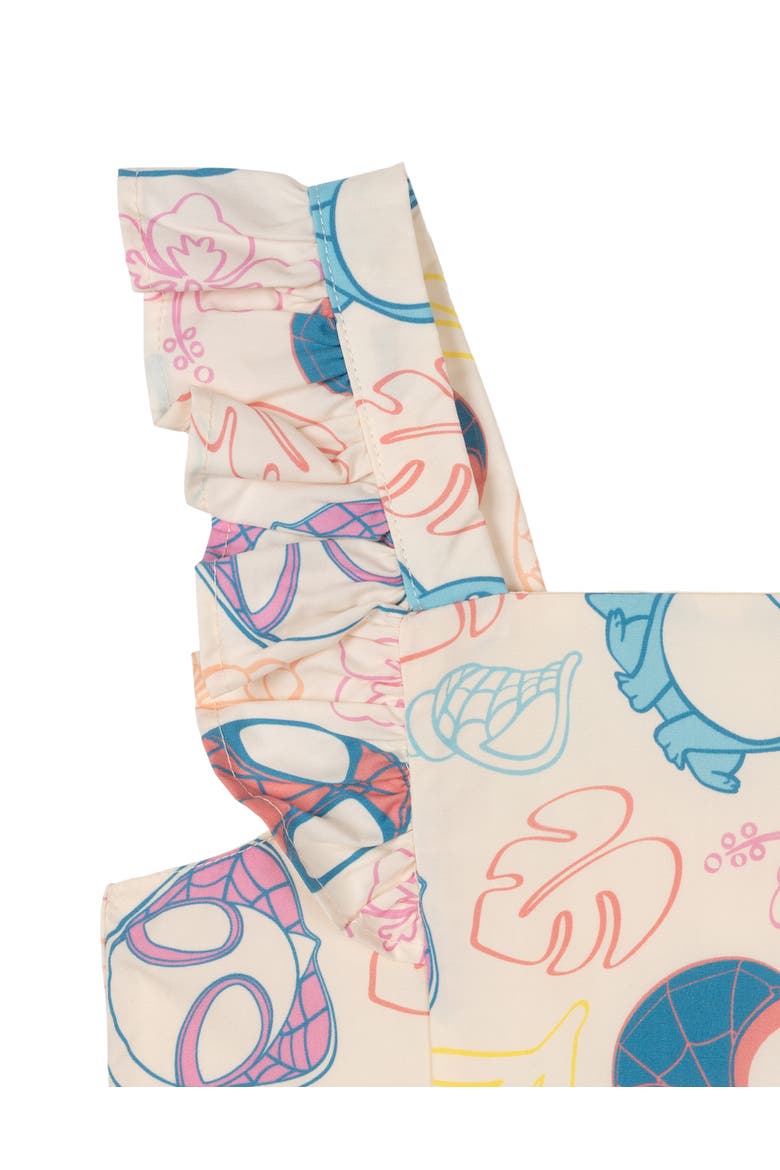 Spidey and His Amazing Friends Sleeveless Tank Top and Bubble Skort 2-Piece Set, Alternate, color, Cream Spidey Friends