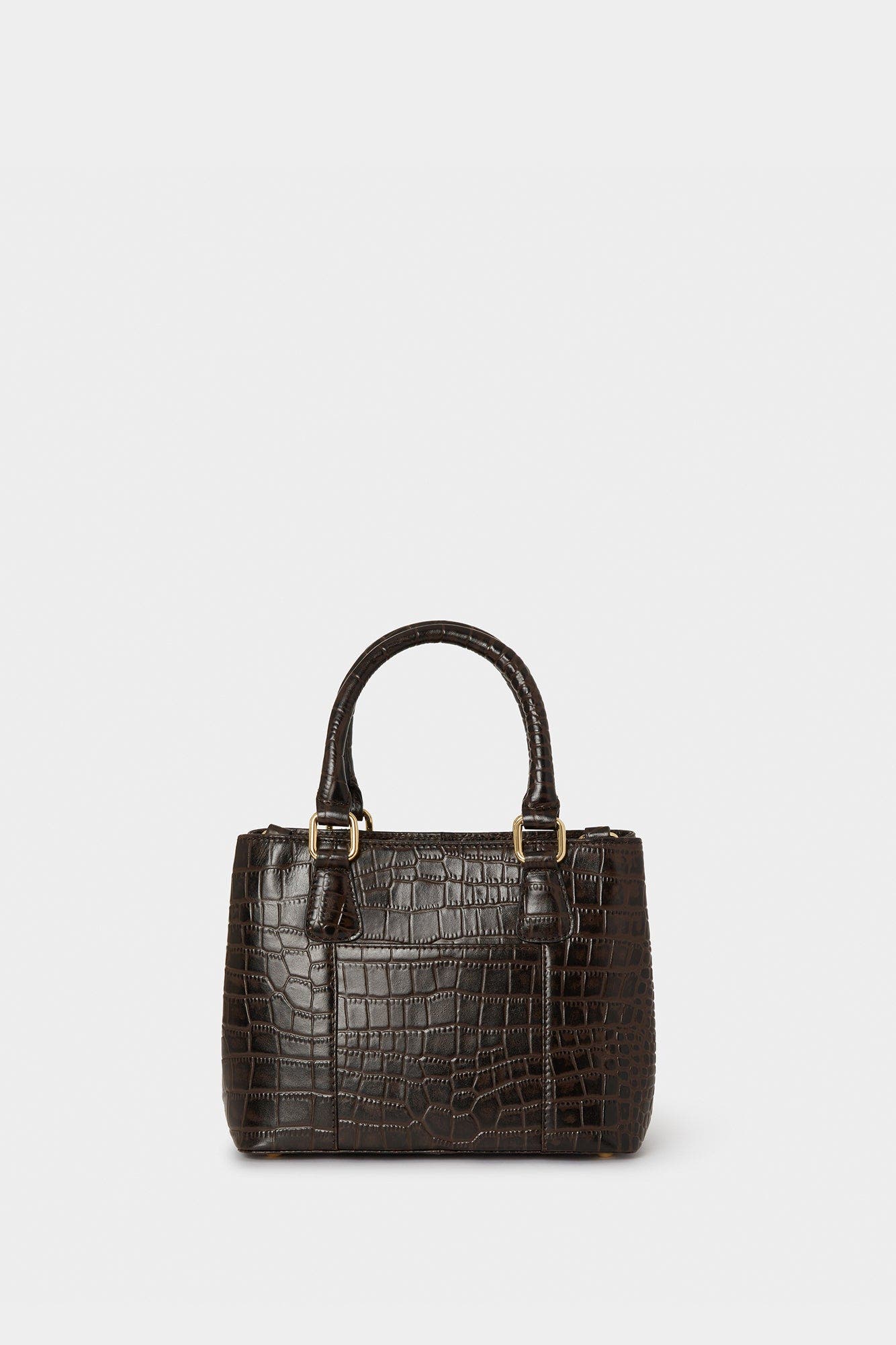 Osprey London The Mini Adaline Leather Grab Bag, Alternate, color, Chocolate